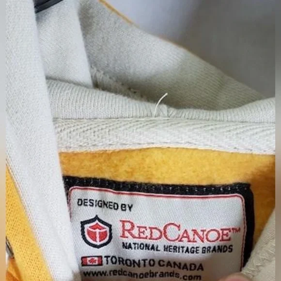 Land Rover Yellow Hoodie Sweatshirt By Red Canoe Union Jack 🇬🇧 In Size Medium - Picture 4 of 6